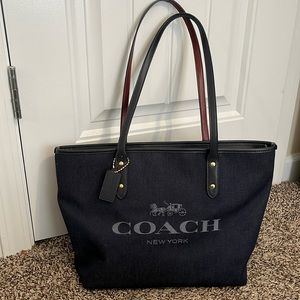 Denim Coach bag